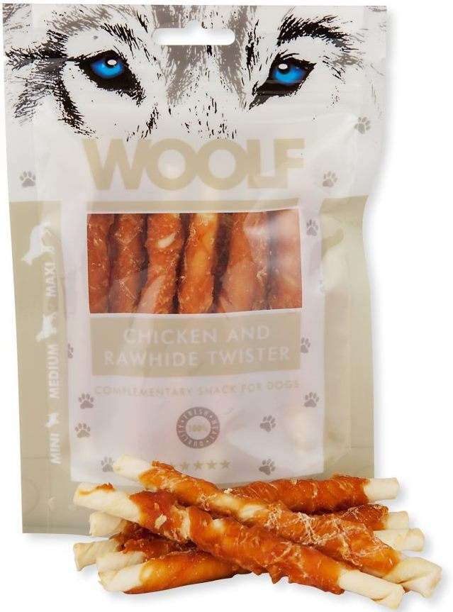 Woolf Dog Chicken and Rawhide Twister